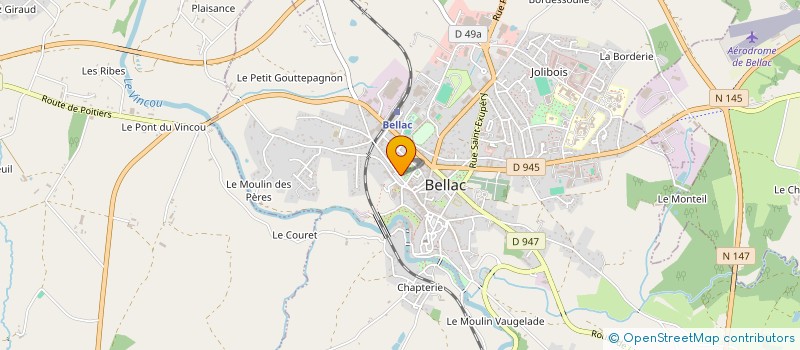 localisation de l'entreprise CENTRE COMMUNAL D ACTION SOCIALE à BELLAC