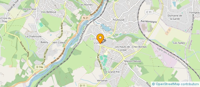 localisation de l'entreprise CENTRE COMMUNAL D'ACTION SOCIALE à CONDAT-SUR-VIENNE