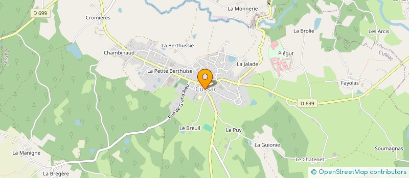 localisation de l'entreprise CENTRE COMMUNAL D'ACTION SOCIALE à CUSSAC
