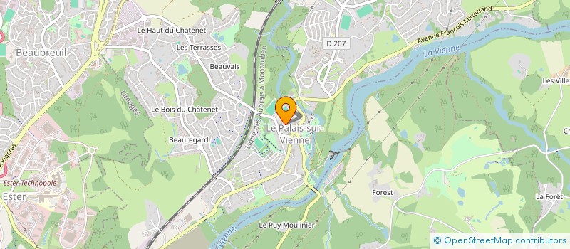 localisation de l'entreprise CENTRE COMMUNAL D'ACTION SOCIALE à LE PALAIS-SUR-VIENNE
