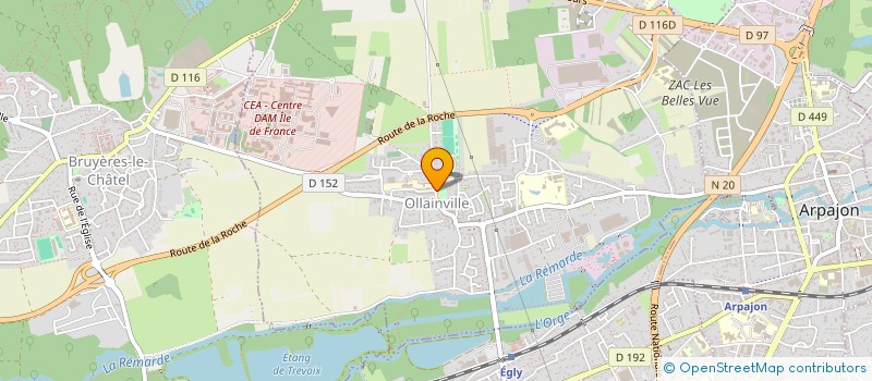 localisation de l'entreprise CENTRE COMMUNAL D'ACTION SOCIALE  OLLAINVILLE