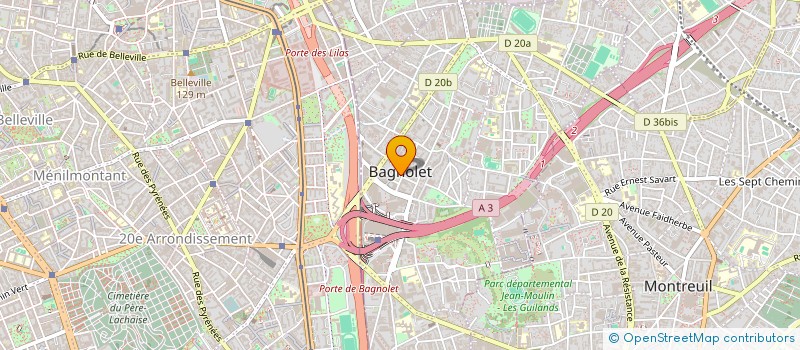 localisation de l'entreprise CENTRE COMMUNAL D ACTION SOCIALE à BAGNOLET