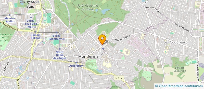 localisation de l'entreprise CENTRE COMMUNAL D'ACTION SOCIALE à MONTFERMEIL