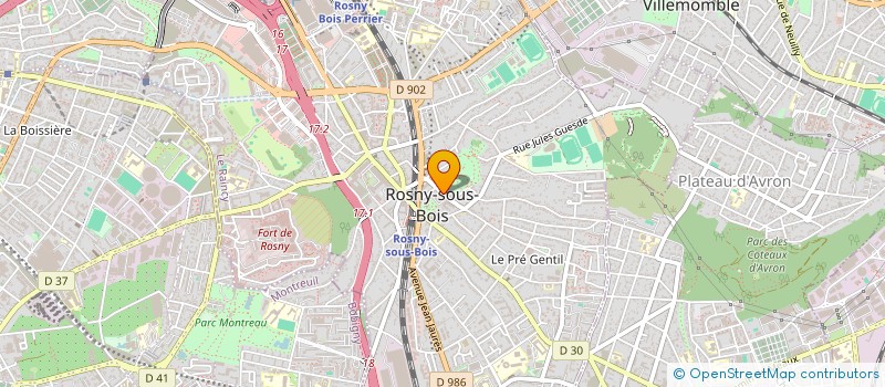 localisation de l'entreprise CENTRE COMMUNAL D'ACTION SOCIALE à ROSNY-SOUS-BOIS