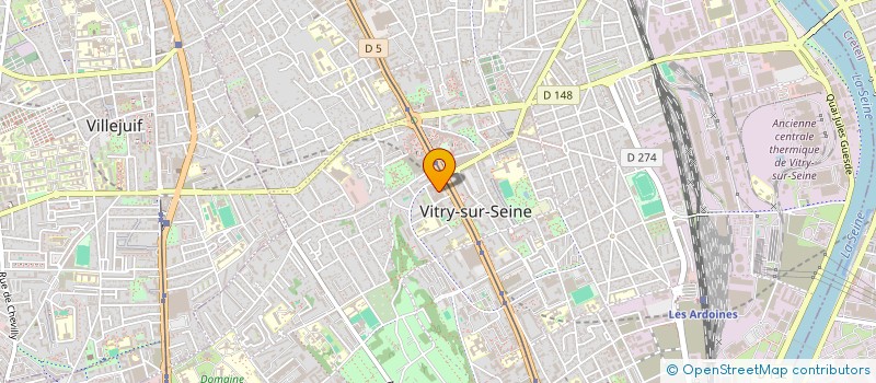 localisation de l'entreprise CENTRE COMMUNAL D'ACTION SOCIALE à VITRY-SUR-SEINE