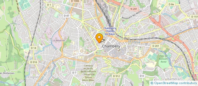 localisation de l'entreprise CENTRE COMMUNAL D'ACTION SOCIALE DE CHAMBERY à CHAMBERY