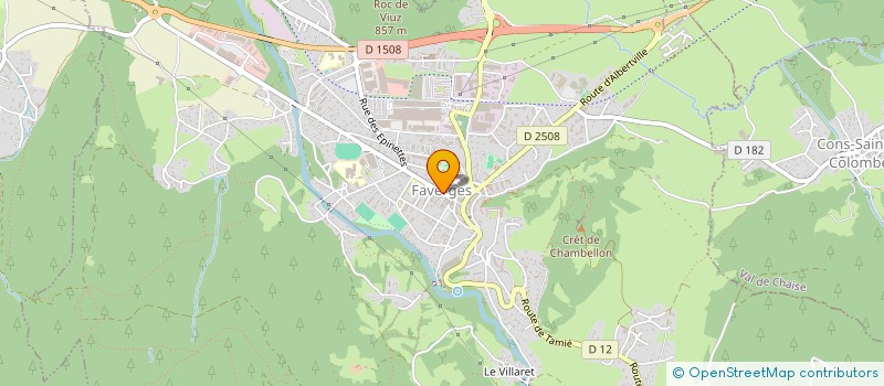 localisation de l'entreprise CENTRE COMMUNAL D'ACTION SOCIALE DE FAVERGES-SEYTHENEX à FAVERGES-SEYTHENEX