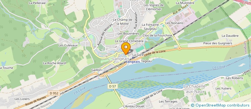 localisation de l'entreprise CENTRE COMMUNAL D'ACTION SOCIALE DE LA COMMUNE DE LANGEAIS à LANGEAIS