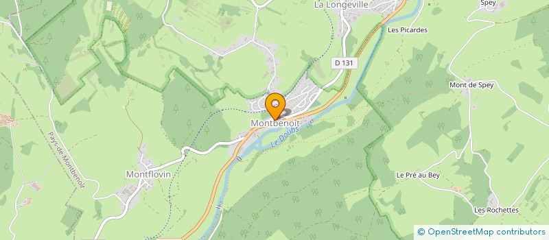 localisation de l'entreprise CENTRE COMMUNAL D'ACTION SOCIALE DE PAYS-DE-MONTBENOIT  MONTBENOIT