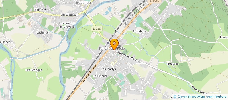 localisation de l'entreprise CENTRE COMMUNAL D'ACTION SOCIALE DE RAZAC à RAZAC-SUR-L'ISLE