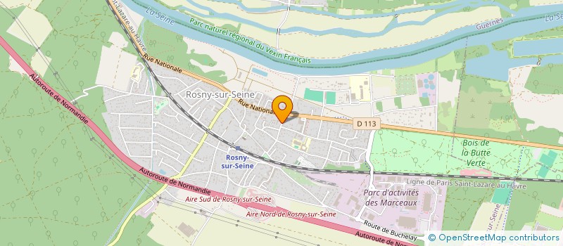 localisation de l'entreprise CENTRE COMMUNAL D'ACTION SOCIALE DE ROSNY-SUR SEINE  ROSNY-SUR-SEINE