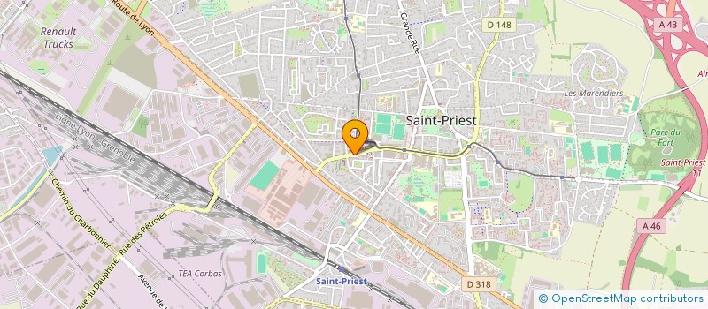 localisation de l'entreprise CENTRE COMMUNAL D'ACTION SOCIALE DE SAINT-PRIEST à ST PRIEST