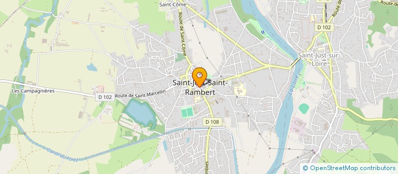 localisation de l'entreprise CENTRE COMMUNALE D'ACTION SOCIALE à SAINT-JUST-SAINT-RAMBERT