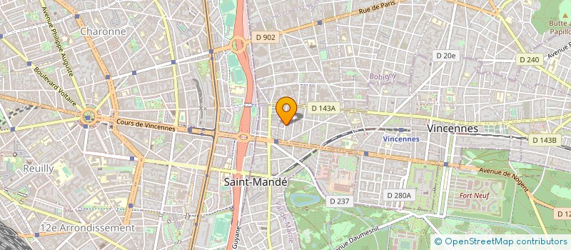 localisation de l'entreprise CENTRE COMMUNAUTAIRE VINCENNES ST-MANDE  VINCENNES