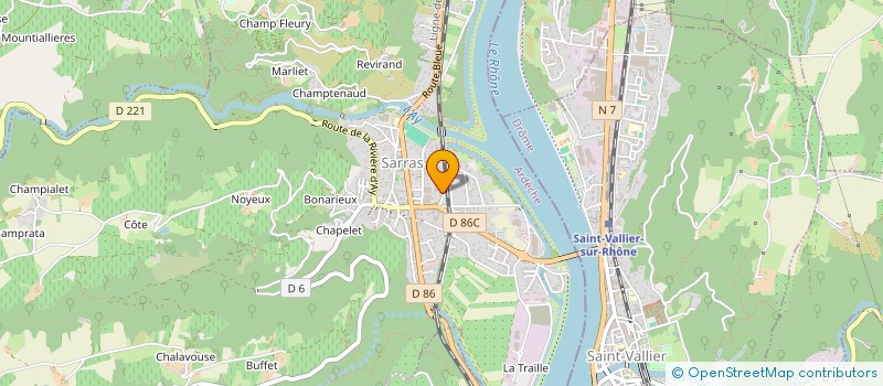 localisation de l'entreprise CENTRE CONTROLE TECHNIQUE VL LES 2 RIVES  SARRAS