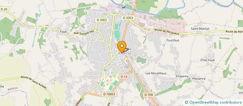 localisation de l'entreprise CENTRE CULTUREL à RIBERAC