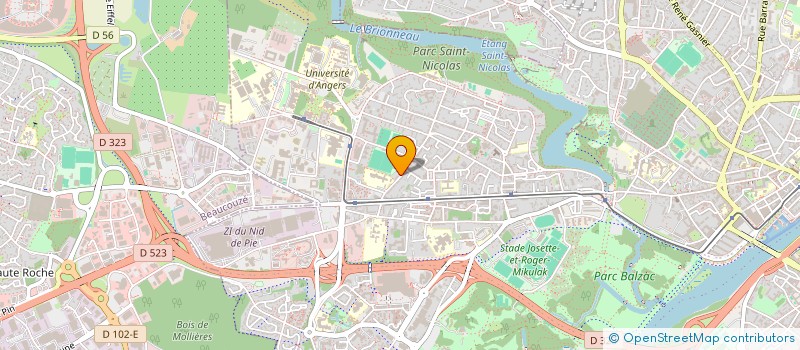 localisation de l'entreprise CENTRE CULTUREL ANGEVIN D'ESPERANTO à ANGERS