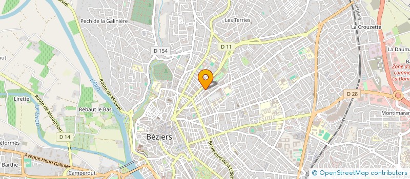 localisation de l'entreprise CENTRE CULTUREL BITERROIS  BEZIERS