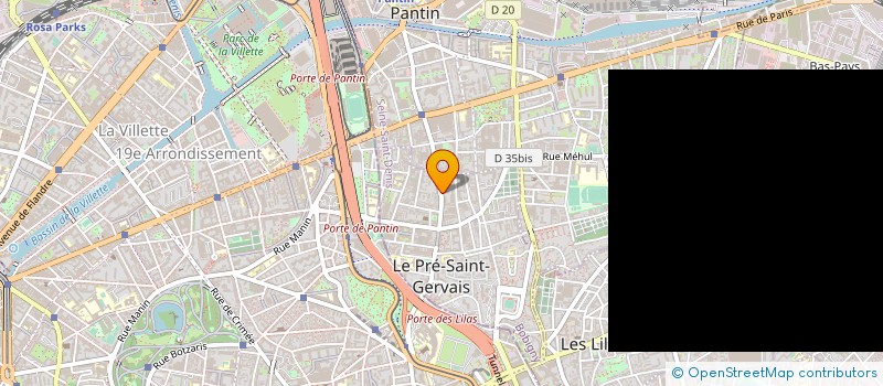 localisation de l'entreprise CENTRE CULTUREL BOSNIAQUE BOSANSKI KULTURNI CENTA à LE PRE-SAINT-GERVAIS