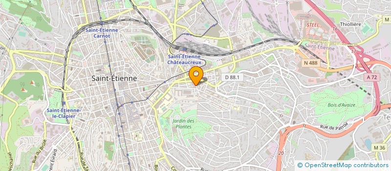 localisation de l'entreprise CENTRE CULTUREL CINEMATOGRAPHIQUE LES 3C  SAINT-ETIENNE