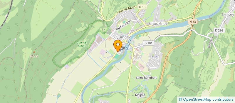 localisation de l'entreprise CENTRE CULTUREL ET SPORTIF  QUINGEY