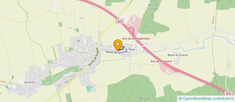 localisation de l'entreprise CENTRE CULTUREL MARIE-FRANCE MEUNIER - FERME DU GRAND BEON  SOUCY