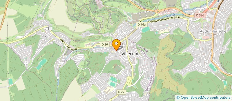 localisation de l'entreprise CENTRE CULTUREL MJC  VILLERUPT