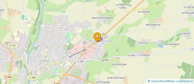 localisation de l'entreprise CENTRE CULTUREL PROTESTANT DE L'OUEST  MELLE