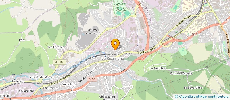 localisation de l'entreprise CENTRE CULTUREL RICAMARIE  LA RICAMARIE