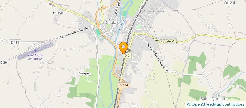 localisation de l'entreprise CENTRE D'ABATTAGE DE CHALAIS SUD CHARENTE  CHALAIS