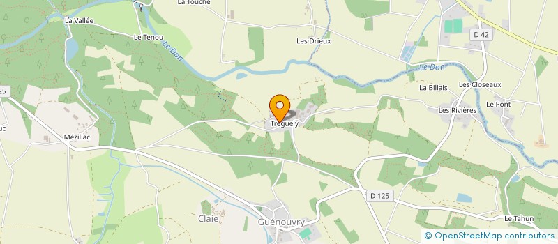 localisation de l'entreprise CENTRE D'ACCEUIL ET D'EQUITHERAPIE à GUEMENE-PENFAO