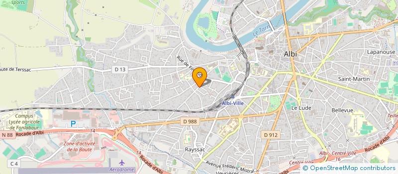 localisation de l'entreprise CENTRE D' ACCUEIL PSYCHANALYTIQUE ( C.A. P.) à ALBI