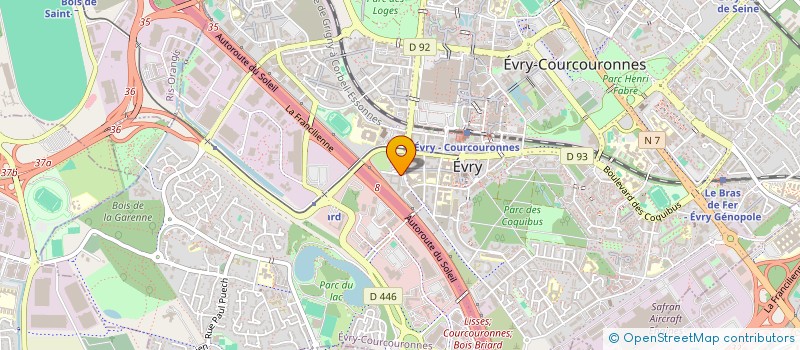 localisation de l'entreprise CENTRE D'ACCUEIL UNIVERSEL  EVRY-COURCOURONNES