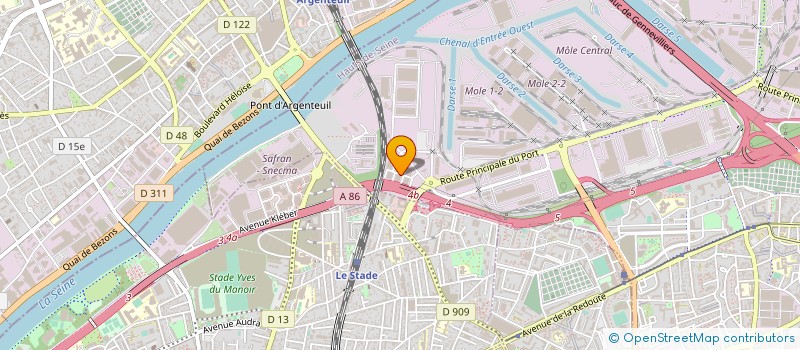 localisation de l'entreprise CENTRE D'ACTION MARQUAGE ET POURSUITE à GENNEVILLIERS