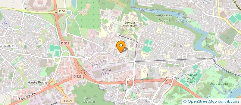 localisation de l'entreprise CENTRE D'ACTIVITE ARTISANALE ANGERS NORD à ANGERS