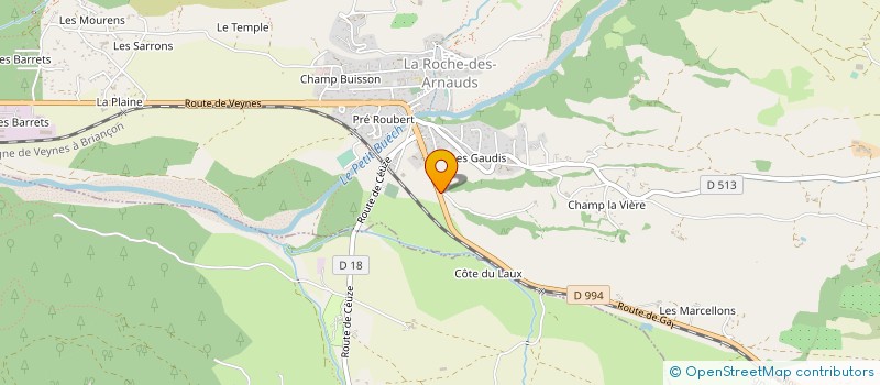 localisation de l'entreprise CENTRE D'ACTIVITES EQUESTRES PHILOMENE  LA ROCHE-DES-ARNAUDS