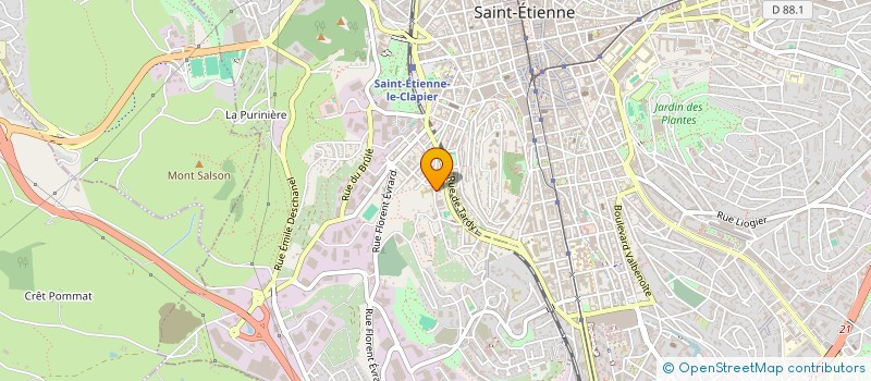 localisation de l'entreprise CENTRE D'ACTIVITES PROTESTANT - C. A. P.  SAINT-ETIENNE