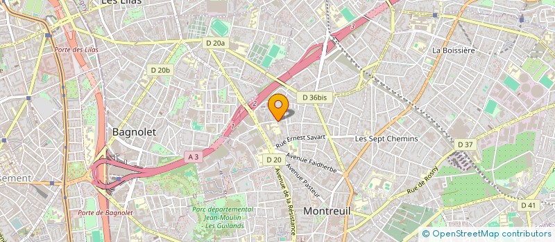 localisation de l'entreprise CENTRE D'AFFAIRE LES MARAIS à MONTREUIL