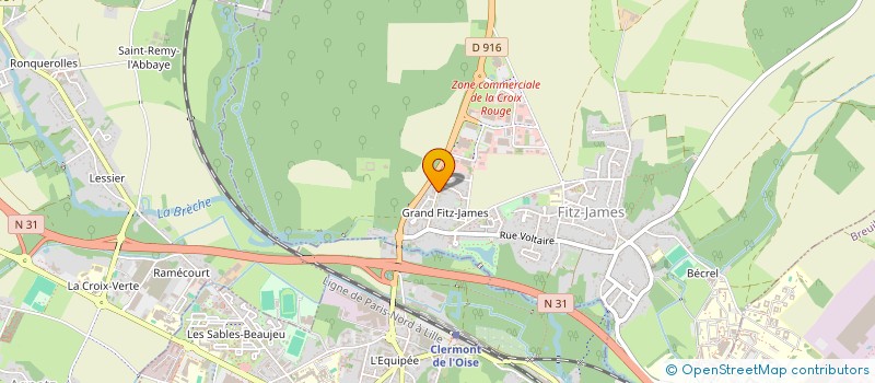 localisation de l'entreprise CENTRE D'AFFAIRES CLERMONTOIS  FITZ-JAMES