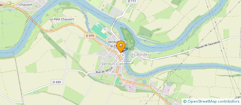 localisation de l'entreprise CENTRE D'AFFAIRES ET D'ACTIONS COMMERCIALES à VERDUN-SUR-LE-DOUBS