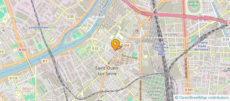 localisation de l'entreprise CENTRE D'AFFAIRES FELIX FAURE à SAINT-OUEN-SUR-SEINE