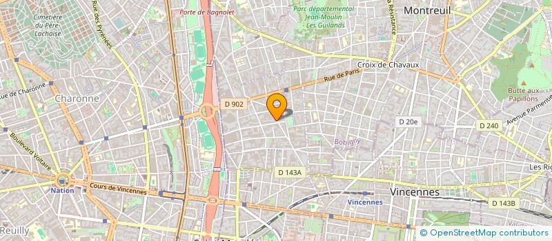 localisation de l'entreprise CENTRE D'AFFAIRES INTERNATIONAL à MONTREUIL