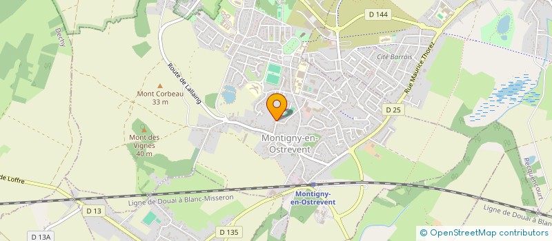 localisation de l'entreprise CENTRE D'AIDE PAR LE TRAVAIL  MONTIGNY-EN-OSTREVENT
