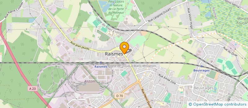 localisation de l'entreprise CENTRE D'AIDE RAISMES AUBRY - CARA à RAISMES