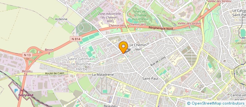localisation de l'entreprise CENTRE D'ANIMATION CHEMIN VERT à CAEN
