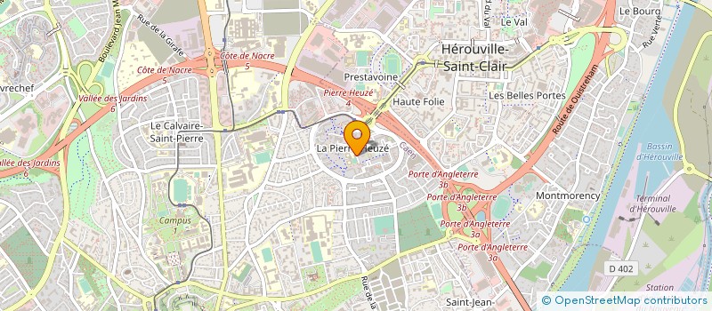 localisation de l'entreprise CENTRE D ANIMATION DE L ASSOCIATION MIEUX VIVRE ET DENTENTE DES HABITANT DE LA PIERRE HEUZE à CAEN