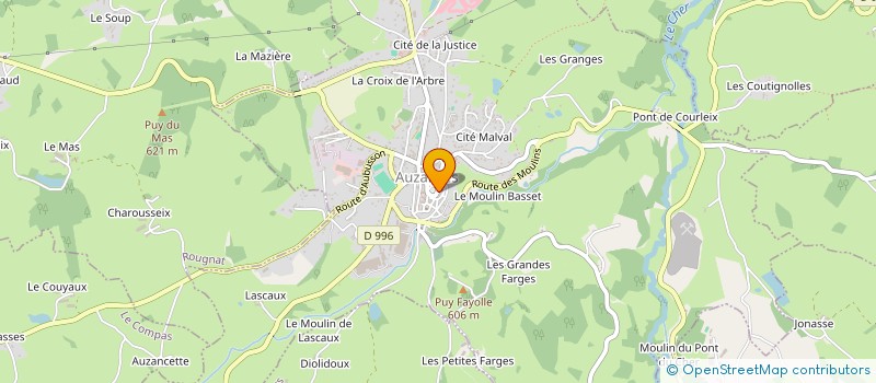 localisation de l'entreprise CENTRE D'ANIMATION DE LA VIE LOCALE AGIR à AUZANCES