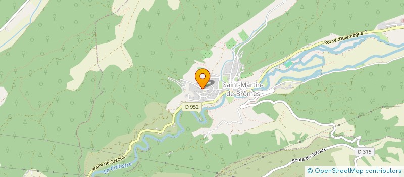 localisation de l'entreprise CENTRE D ANIMATION RURAL DU VERDON  SAINT-MARTIN-DE-BROMES