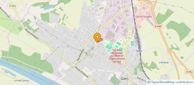 localisation de l'entreprise CENTRE D'APPEL 45 à GIEN