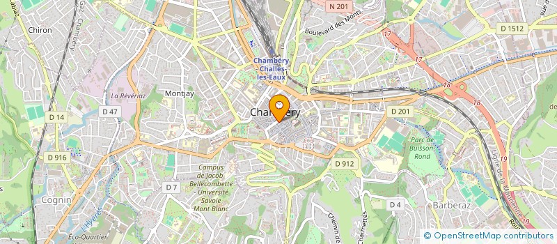 localisation de l'entreprise CENTRE D'ART CONTEMPORAIN EN SAVOIE  CHAMBERY